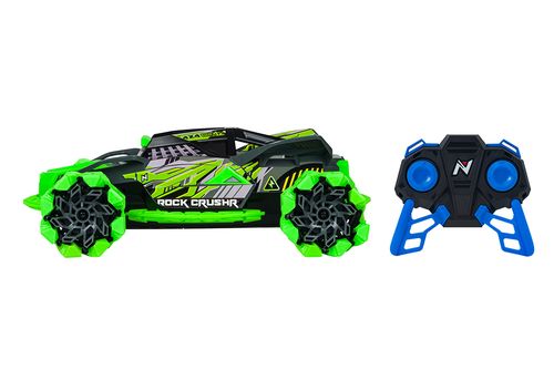 מכונית מרוץ שטח קראשר CrusheR עם שלט, טעינת USB וגלגלים מתרחבים לעבירות מדהימה - ירוק