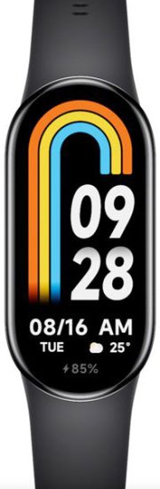 שעון רצועת יד Xiaomi Smart Band 8 - צבע שחור גרפיט 