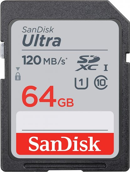 כרטיס זיכרון SanDisk Ultra SDXC - דגם SDSDUN4-064G-GN6IN - נפח 64GB