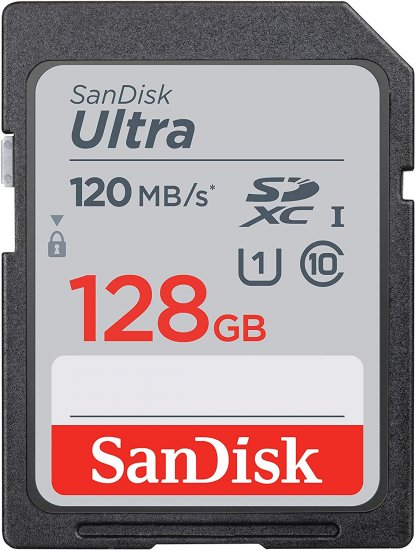 כרטיס זיכרון SanDisk Ultra SDXC - דגם SDSDUN4-128G-GN6IN - נפח 128GB