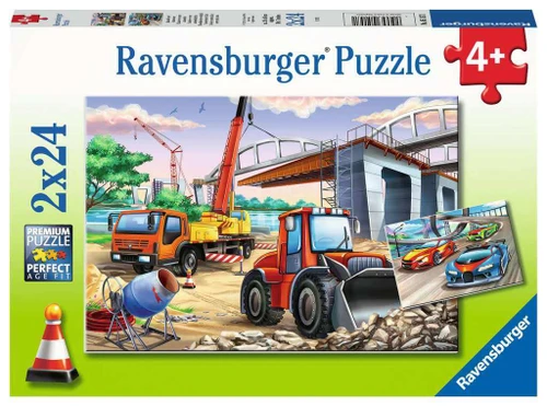פאזל בנייה ומכוניות לגילאי 4+