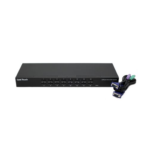 מתג 16 Ports VGA KVM Switch w/ Cables KVM-VGA-16