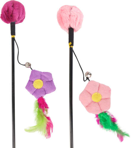 צעצוע לחתול חכה HAPPY FLOWER פלמינגו