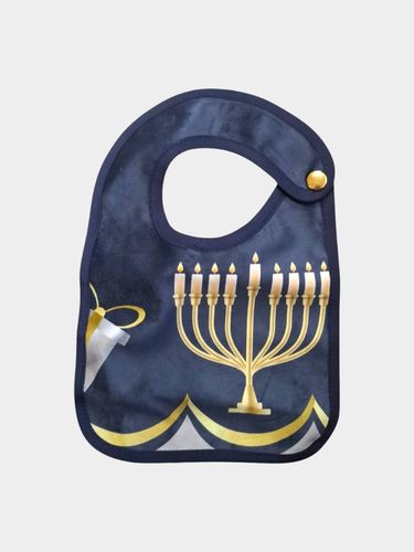 סינר קטיפה חנוכה לילדים דגם חנוכייה