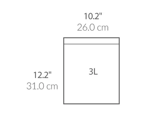 40 שקיות מסוג T לפח 3 ל' סימפליומן | Simplehuman 