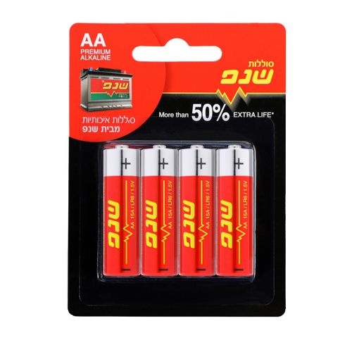 מארז 4 יחידות של סוללה AA- שנפ 
