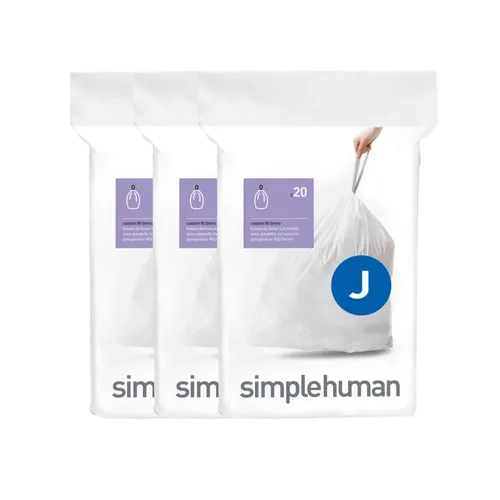 מארז שנתי 400 שקיות מסוג J לפח 30-45 ל' סימפליומן | Simplehuman  