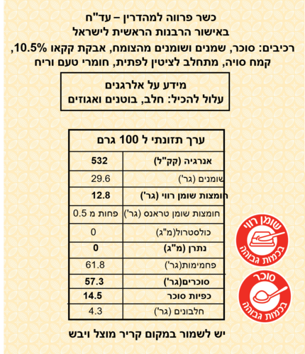ממרח קקאו פרווה - 500 גרם