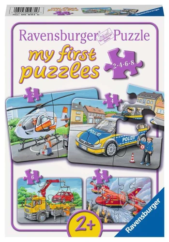 פאזל רכבי החירום שלי לגילאי 2+