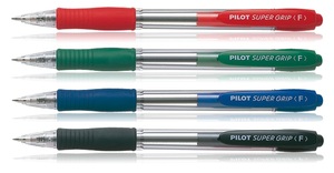 עט pilot super grip f מגוון צבעים פיילוט