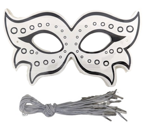 12 מסיכות קרטון לצביעה עצמית - נשף