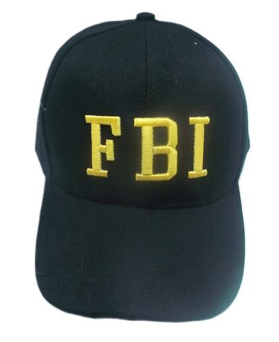  כובע מצחיה שחור עם כיתוב FBI