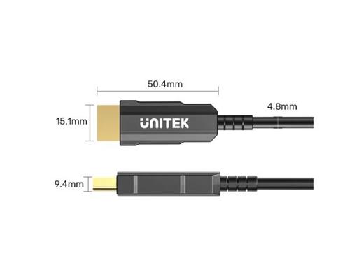 כבל Unitek 4K 60Hz HDMI Fiber Optic Cable אורך 15 מטר