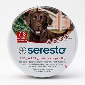 קולר הדברה Seresto לכלב השוקל מעל 8 ק