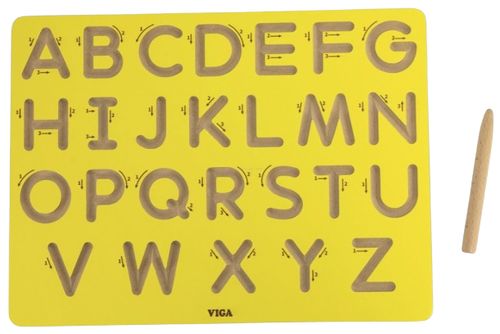 לוח אישי לתרגול כתיבה ולימוד אותיות A-B-C גדולות באנגלית