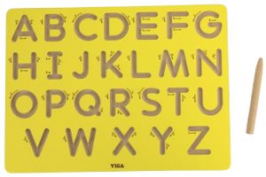 לוח אישי לתרגול כתיבה ולימוד אותיות A-B-C גדולות באנגלית