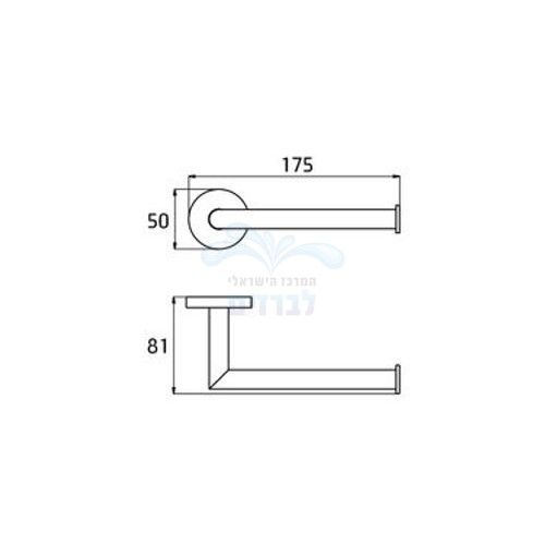 חמת 801845 | מחזיק נייר טואלט 801845 סדרת HAMAT Contour 