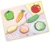 פאזל תלת מימד לפעוטות מעץ עבה 7 חלקים - ירקות