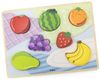 פאזל תלת מימד לפעוטות מעץ עבה 7 חלקים - פירות