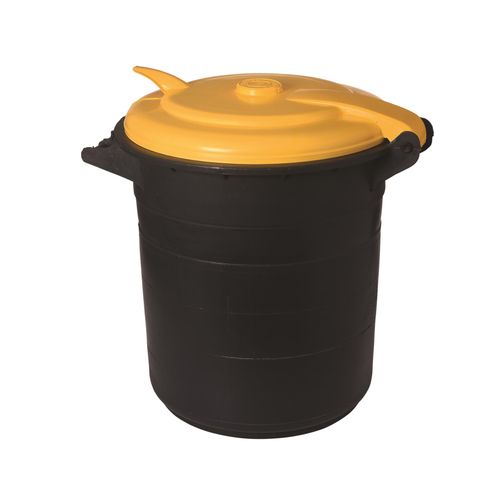 פח שחור עם מכסה 75 ליטר