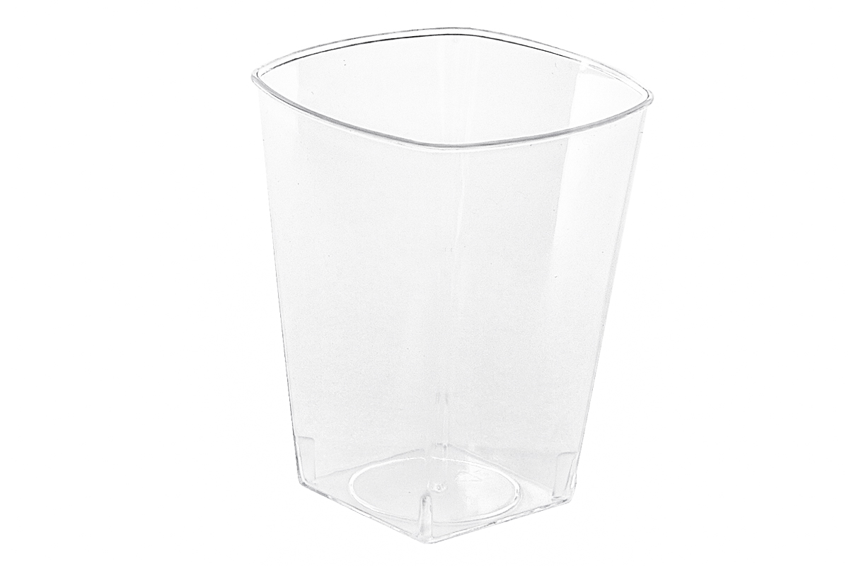 קינוחית פלסטיק תחתית מרובעת 2OZ