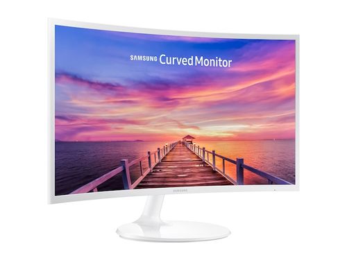 מסך קעור לבן Samsung C27F391FHR FHD VA HDMI VGA 4ms סמסונג