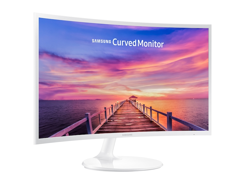 מסך קעור לבן Samsung C27F391FHR Full HD VA HDMI VGA 4ms סמסונג