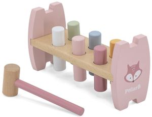 הך פטיש 6 פינים עם פטיש מעץ מלא - שועל ורוד