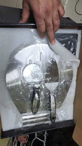 סט פיצה הכולל אבן שמוט וגלגלת מנירוסטה