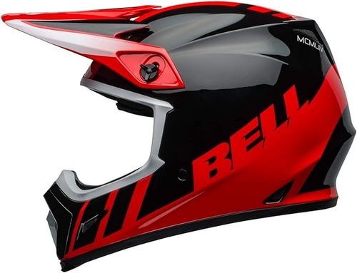 קסדה לאופנוע BELL MX-9 MIPS  DASH GLOSS  BLACK RED 2022