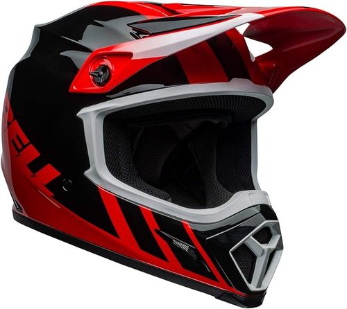 קסדה לאופנוע BELL MX-9 MIPS  DASH GLOSS  BLACK RED 2022
