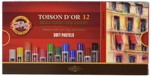סט פסטל רך, 12 יח, עגול TOISON D'OR SOFT PASTEL