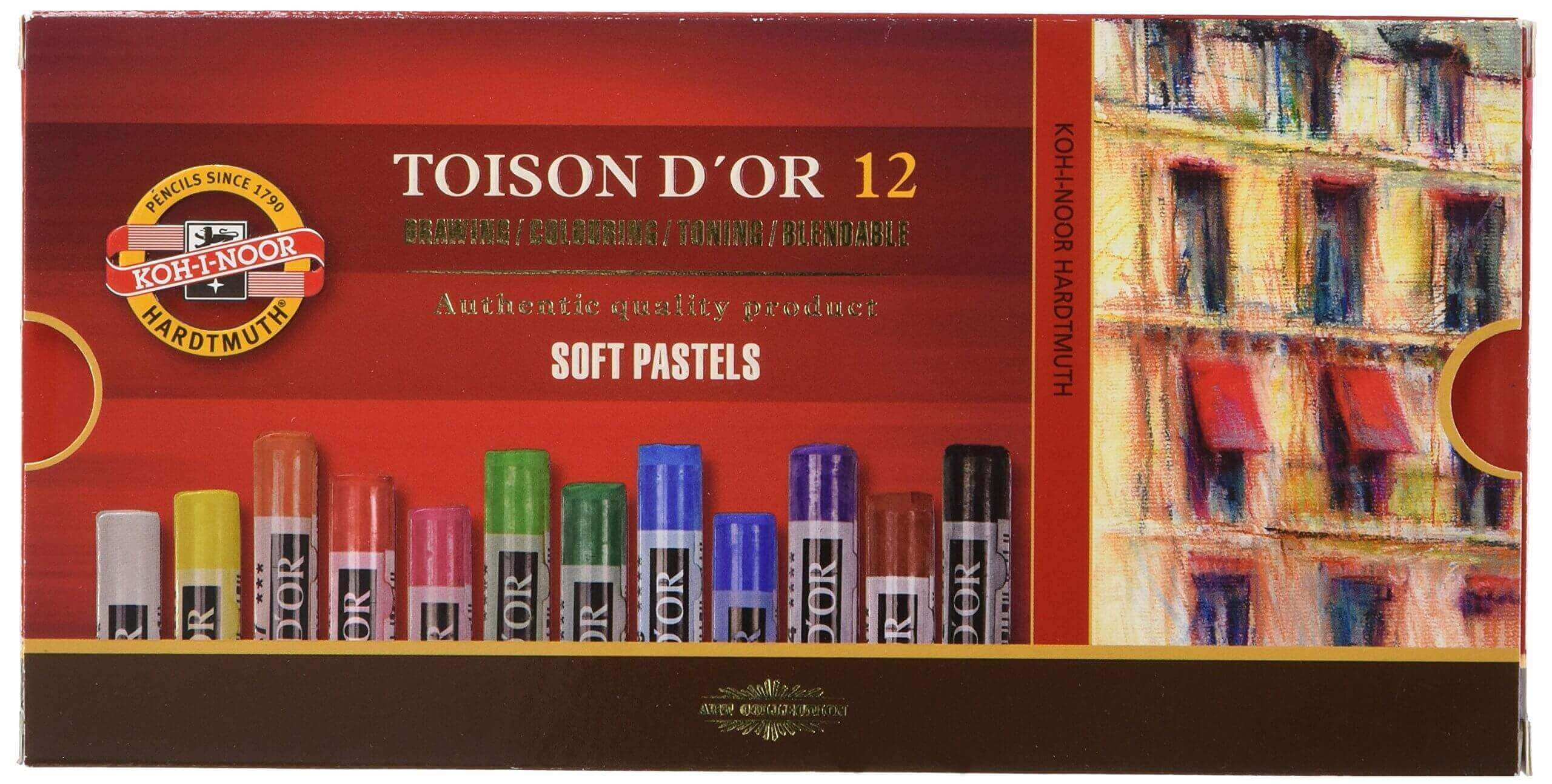 סט פסטל רך, 12 יח, עגול TOISON D