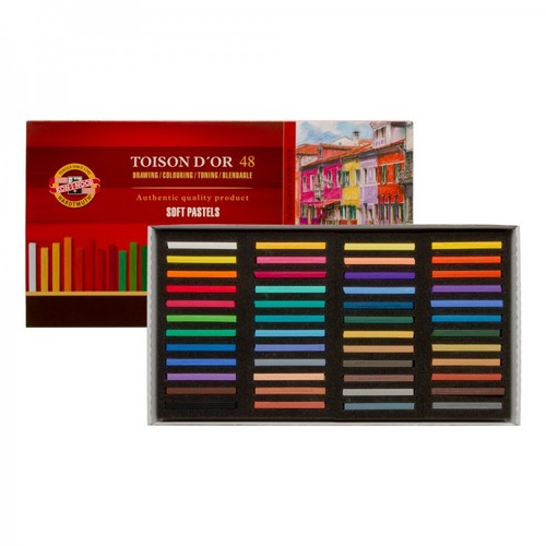  סט פסטל יבש, 48 יח, מרובע SOFT PASTELS (צבעוני)