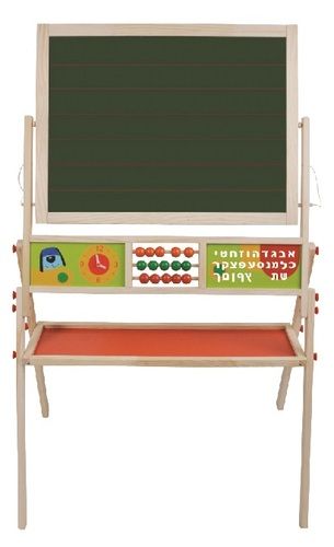 לוח ציור ולימוד 3 ב 1 עם מגנטים, גיר וטוש 