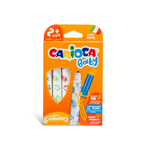 טוש תינוקות, 6 יח CARIOCA BABY (איטליה)