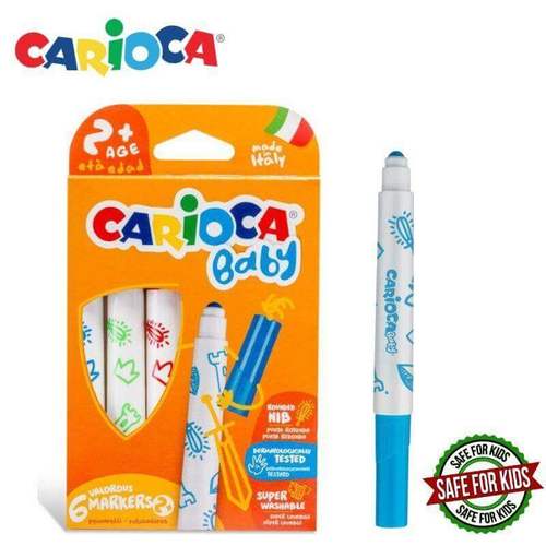 טוש תינוקות, 6 יח CARIOCA BABY (איטליה)