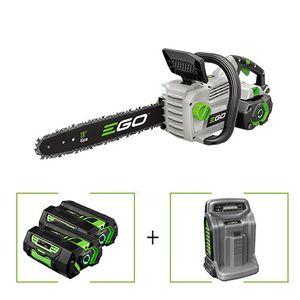מסור שרשרת נטען "18 (46 ס"מ) 56V Brushless +  שתי סוללות 2.5Ah + מטען מהיר 