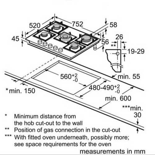 כיריים גז SIEMENS EP7A6QB95Y