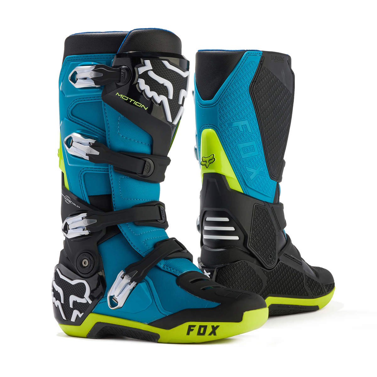 מגפי רכיבה פוקס מושיין FOX MOTION V25 צבע כחול\צהוב