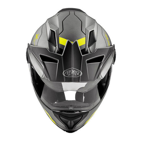 קסדה אדוונצר\דו שימושית PREMIER DELTA EVO AS17 BM אפור\צהוב