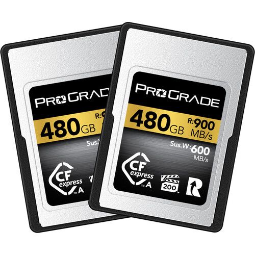 זוג כרטיסי זיכרון ProGrade 480GB CFexpress Type A Gold 