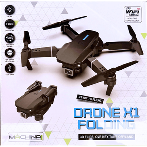 רחפן נטען ומתקפל Drone X1 עם מצלמה ושלט רחוק