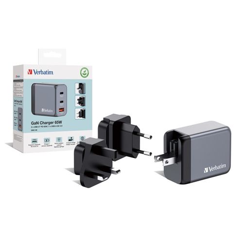 מטען Verbatim GNC-65 GaN Charger 65W