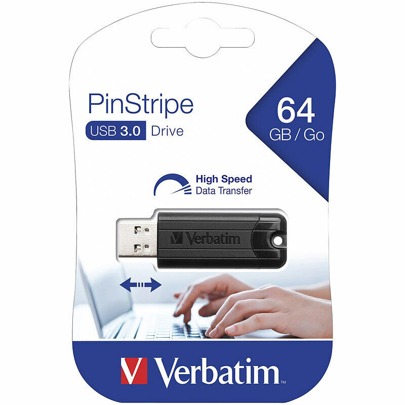 דיסק און קי Verbatim PinStripe USB-3.0 64GB
