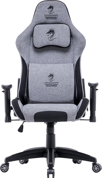 כיסא גיימינג בציפוי בד Dragon Cyber אפור