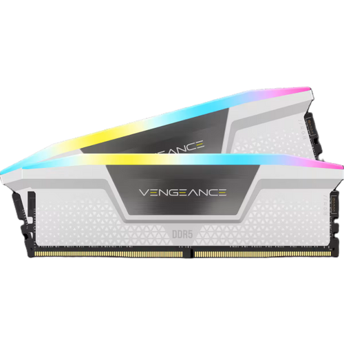 זכרון לנייח Corsair Vengeance RGB DDR5 32GB 2X16 5200MHZ C40kit White CMH32GX5M2B5200C40W