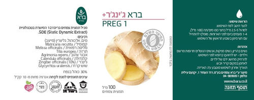 תמצית ג'ינג'ר פלוס ברא צמחים 100 מ