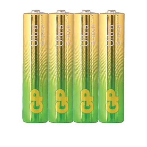 רבעיית סוללות אולטרה אלקליין GP Ultra Alkaine AAA 4 pack GPPCA24AU644
