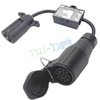 מתאם חשמלי משקע אמריקאי לשקע אירופאי עם הפרדת תאורה